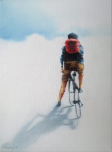 Auf Tour 18 x 24 cm, Öl auf Leinwand, Künstler Kai Pieopgras