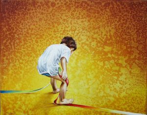 Was Die Farbe Wiegt, 24 x 30 cm Öl, Acryl auf Leinwand, Künstler Kai Piepgras