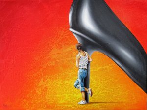 18 Grad? 30 x 40 cm Öl, Acryl auf Leinwand