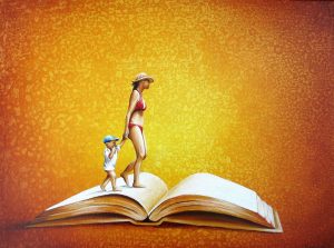 Gemeinsame Zeit 30 x 40 cm Öl, Acryl auf Leinwand