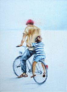 Nur Ein Stück 18 x 24 cm Öl auf Leinwand