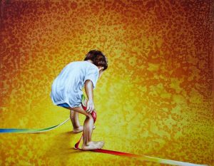 Was Die Farbe Wiegt 24 x 30 cm Öl, Acryl auf Leinwand