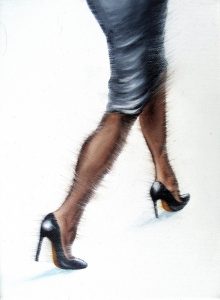 Der Schwarze 18 x 24 cm Öl auf Leinwand