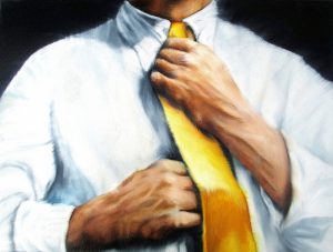 Mensch 30 x 40 cm Öl auf Leinwand