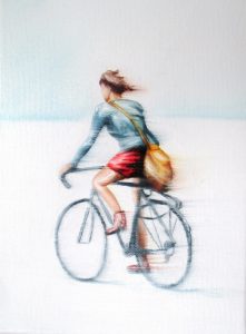 Unterwegs 18 x 24 cm Öl auf Leinwand