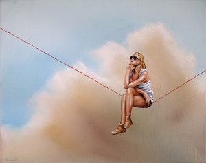 Inselig 24 x 30 cm Öl, Acryl auf Leinwand