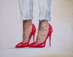 Standpunkt 24 x 30 cm Öl auf Leinwand