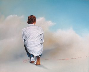 Ausschau 40 x 50 cm Öl, Acryl auf Leinwand