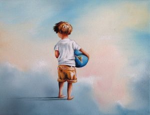 Die Welt 18 x 24 cm Öl, Acryl auf Leinwand