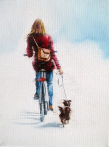 Heute Mal Mit 18 x 24 cm Öl auf Leinwand