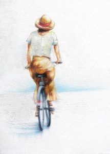 Zum Horizont 18 x 24 cm Öl auf Leinwand