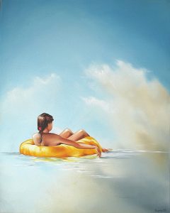 Alles Fließt 40 x 50 cm Öl, Acryl auf Leinwand