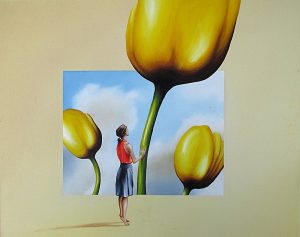 Verwurzelt 40 x 50 cm Öl, Acryl auf Leinwand