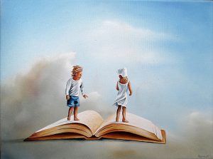 Es Geht Weiter 30 x 40 cm Öl, Acryl auf Leinwand