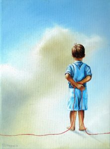 Ich hab´s Nicht 18 x 24 cm Öl, Acryl auf Leinwand