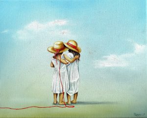 Unser Sommer 24 x 30 cm Öl, acryl auf Leinwand