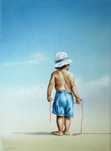 Wo Ist das Meer 18 x 24 cm Öl, Acryl auf Leinwand