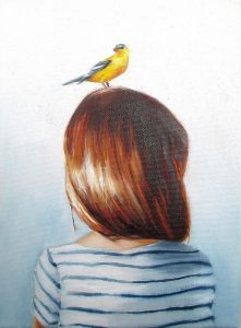 Aus Schauer 18 x 24 cm Öl auf Leinwand