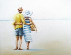 Tag Am Meer 24 x 30 cm Öl auf Leinwand