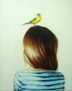 Freunde 24 x 30 cm Öl auf Leinwand