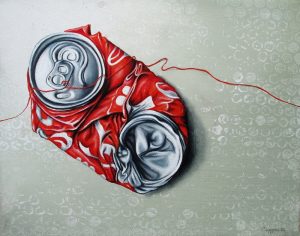 Kiosk Liaison (2) 24 x 30 cm Öl, Acryl auf Leinwand