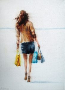 Wird Passen 18 x 24 cm Öl auf Leinwand