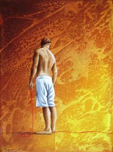 Status (1) 18 x 24 cm Öl, Acryl auf Leinwand