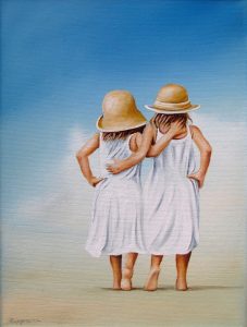 Unsere Zeit 18 x 24 cm Öl, Acryl auf Leinwand