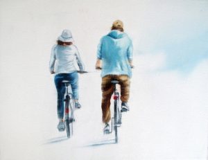 Zusammen 24 x 30 cm Öl auf Leinwand