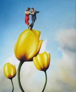 In Den Sommer 50 x 60 cm Öl, Acryl auf Leinwand