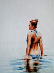 Heißer Tag 18 x 24 cm Öl auf Leinwand