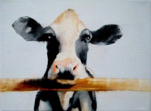 Wo Ist Berta 18 x 24 cm Öl auf Leinwand