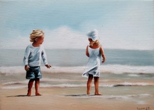 Tag Am Meer 18 x 24 cm Öl auf Leinwand