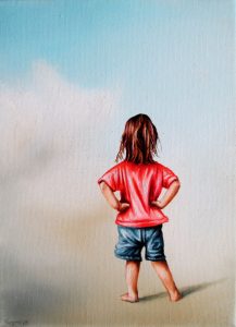 Und Wo Ist Das Meer 18 x 24 cm Öl, Acryl auf Leinwand
