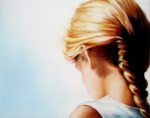 Lange Her 24 x 30 cm Öl auf Leinwand