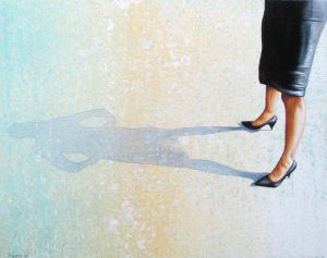 Auf Dem Weg (2) 24 x 30 cm Öl, Acryl auf Leinwand