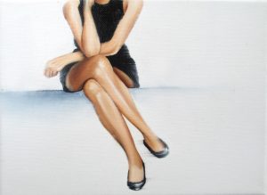 Das Schwarze 18 x 24 cm Öl auf Leinwand