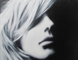 Sie 24 x 30 cm Öl auf Leinwand