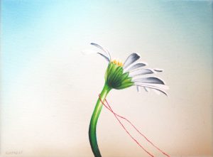 Die Frage 18 x 24 cm Öl, Acryl auf Leinwand