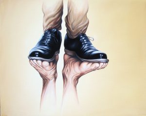 Wurzeln 40 x 50 cm Öl, Acryl auf Leinwand