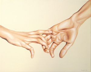 In Touch (3) 24 x 30 cm Öl, Acryl auf Leinwand