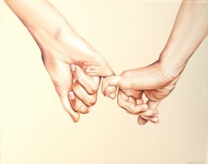 In Touch (4) 24 x 30 cm Öl, Acryl auf Leinwand