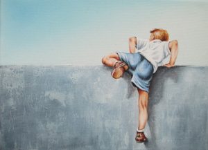 Da Kommt Noch Was 18 x 24 cm Öl, Acryl auf Leinwand