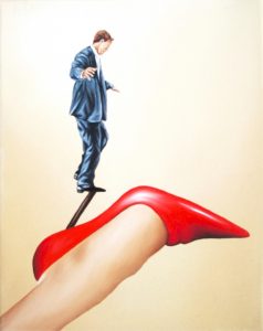 Doppelter Espresso 24 x 30 cm Öl, Acryl auf Leinwand