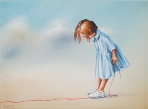 Richtungsweisend 18 x 24 cm Öl, Acryl auf Leinwand