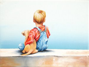 Nur Zusammen 18 x 24 cm Öl, Acryl auf Leinwand