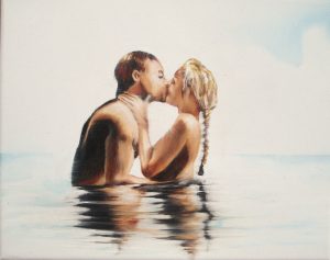 Zwei 24 x 30 cm Öl auf Leinwand