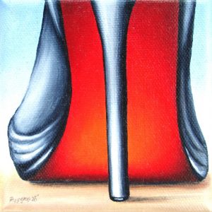 Das Fest 10 x 10 cm Öl, Acryl auf Leinwand