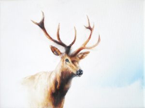 Es Röhrt 18 x 24 cm Öl auf Leinwand