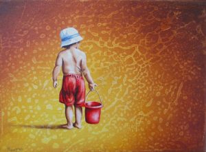 Grundlagenforschung 18 x 24 cm Öl, Acryl auf Leinwand